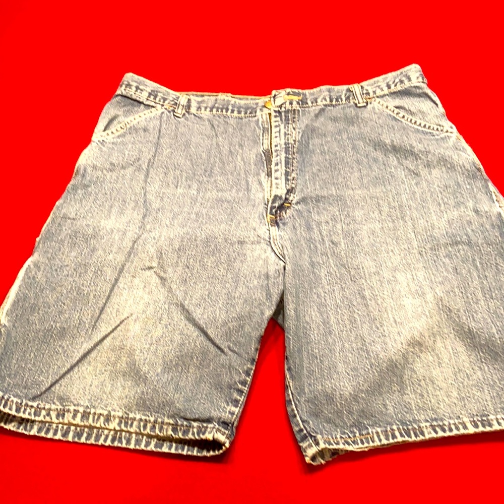 Carpenter style jean shorts! Vintage!